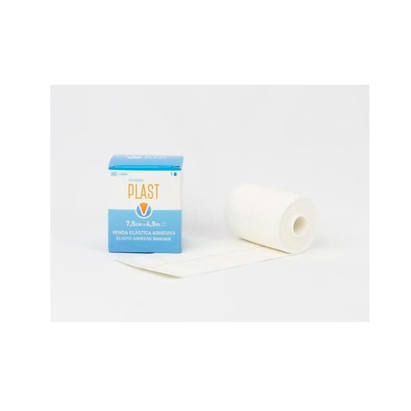 Vendari Plast 7,5cm x 4,5 metros: ligadura elástica adesiva de algodão (UNIDADE)